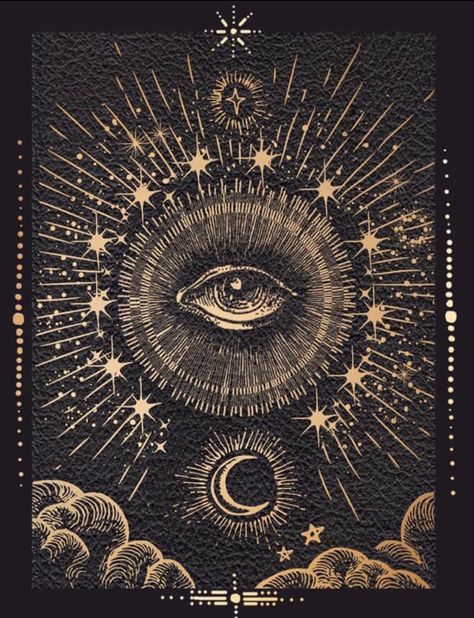 Stary Papier, Arte Occulta, Seni Vintage, Výtvarné Reference, Cosmic Art, 카드 디자인, Occult Art, Celestial Art, Seeing Eye