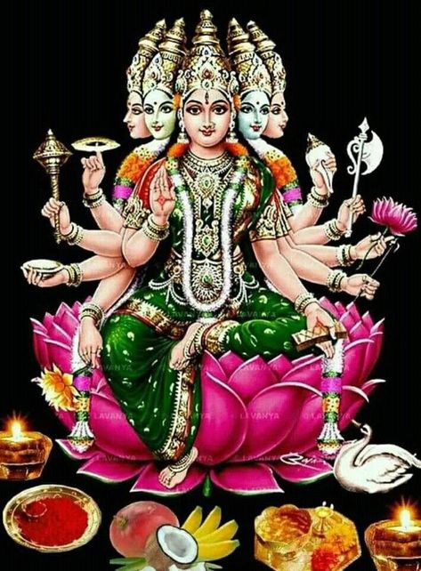 Gowri Devi Images, Bake Bihari, Maa Gayatri, Gayatri Mata, Sri Chakra, Ganga River, Adi Shankaracharya, Devi Images, Hindu Symbols