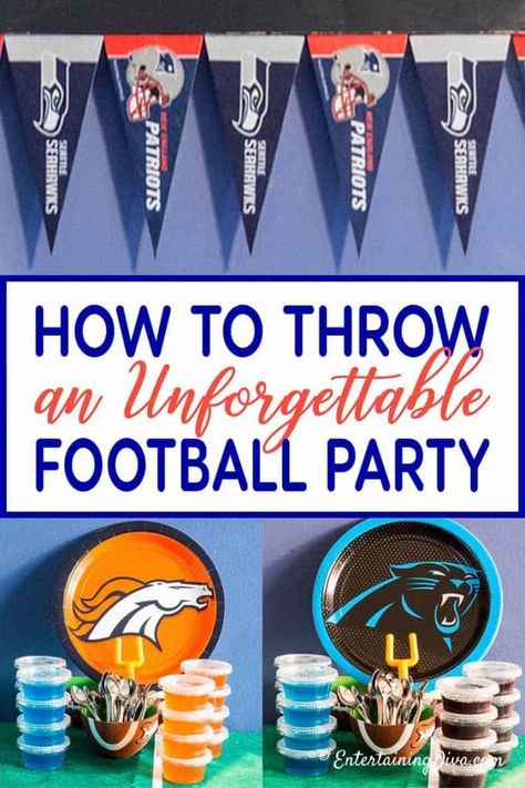 Diy Football Party Decorations, Party Ideas College, Super Bowl Party Ideas, Superbowl Party Games, Superbowl Party Decorations, Party Decorating Ideas, Super Bowl Decorations, Football Party Decorations, Party Ideas For Adults