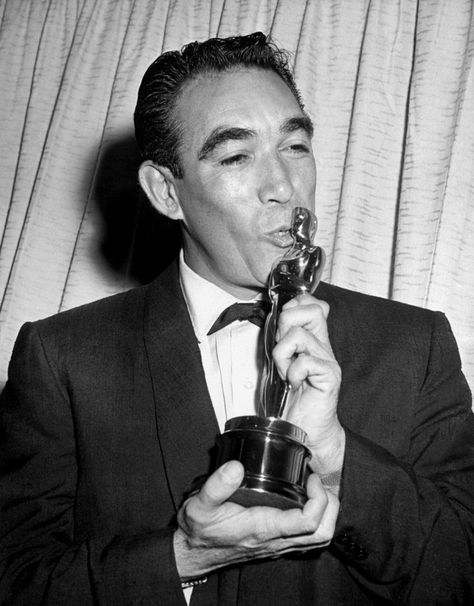 Pin for Later: Meet the 5 Latino Actors Who Have Taken Home an Oscar Anthony Quinn Latino Actors, Alan Bates, Zorba The Greek, Anthony Quinn, Oscar Award, Oscar Winners, Small Photos, Large Photos, Perfect World