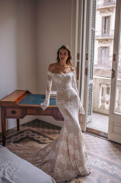 Bieber Wedding, Hailey Bieber Wedding, Wedding Gown Trends, Wona Concept, Illusion Neckline Wedding Dress, White Lace Gown, Dream Wedding Ideas Dresses, Designer Wedding Gowns, Wedding Dress Trends