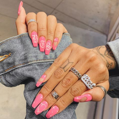 Bts Inspired Nails, Nava Rose, Bts Nails, Army Nails, Nails Now, Pink Nail Art, Long Acrylic Nails Coffin, Summer Acrylic Nails, Womens Nails