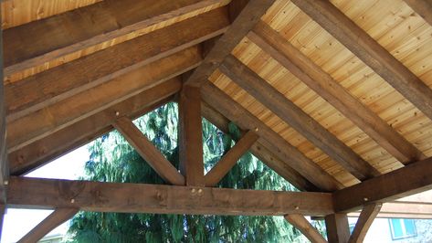 Timber Frame Gazebo, Muskoka Room, Outdoor Patio Shades, Timber Frame Pavilion, Timber Frame Porch, Timber Garage, Gazebo Roof, Pergola Carport, Porch Plans