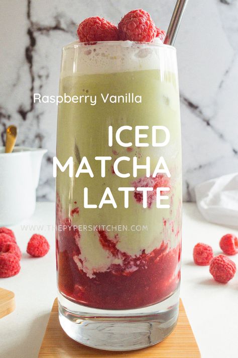 Matcha Drink Recipes, Raspberry Puree, Iced Drinks Recipes, Tea Drink Recipes, Iced Matcha Latte, Matcha Drink, Drink Recipes Nonalcoholic, Matcha Recipe, Starbucks Drinks Recipes