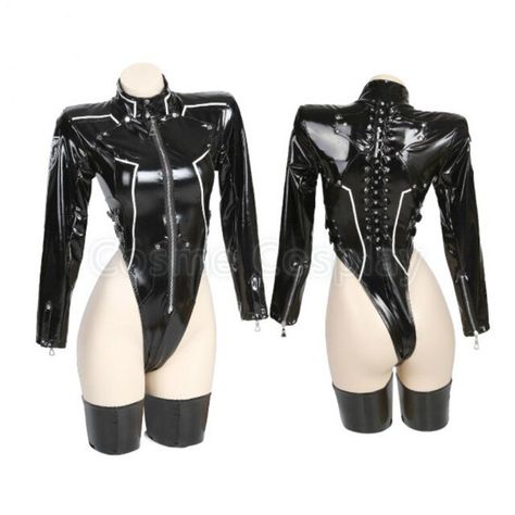 Cos Dark Reign Imperial Communications Officer Cosplay Costume Leather Leotard Clothing Set Hot Anime Patent Domineering Lady - Cosplay Costumes - AliExpress Leather Leotard, Vestiti Edgy, Moda Cyberpunk, Cyberpunk Fashion, Hot Anime, Lingerie Outfits, Jairzinho, Alternative Outfits, Edgy Outfits