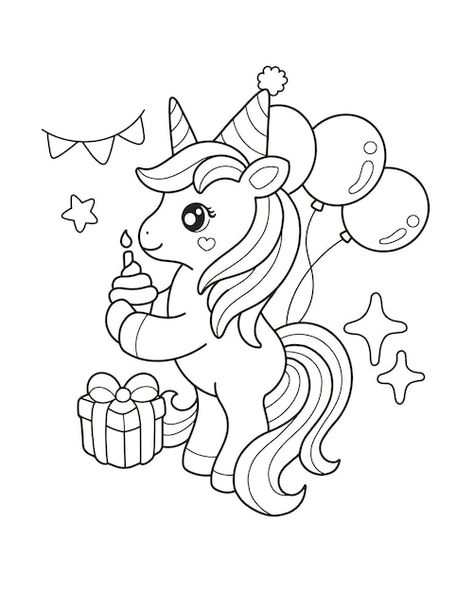 Unicorn Birthday Coloring Pages, Unicorn Colouring Sheet, Birthday Coloring Pages Free Printable, Birthday Coloring Page, Unicorn Birthday Cards, Unicorn Drawing, Birthday Coloring Pages, Unicorn Coloring, Pattern Coloring Pages