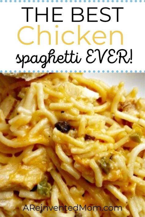 Best Chicken Spaghetti Recipe, Chicken Spaghetti With Rotel, Spaghetti With Rotel, Easy Chicken Spaghetti Recipe, Easy Weeknight Chicken, Rotel Chicken Spaghetti, Easy Chicken Spaghetti, Spaghetti Chicken, Chicken Spaghetti Recipe