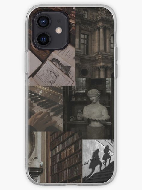 Dark Academia Aesthetic Phone Case, Dark Phone Cases, Dark Academia Phone Case, Academia Phone Case, Dark Academia Collage, Academia Collage, Dark Academia Phone, Iphone Cases Aesthetic, Best Pet Birds