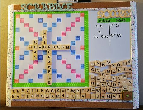 Board Game Hacks for the Classroom - WeAreTeachers Asl Games, Magnetic Scrabble Board, Writing Classroom, Board Game Themes, Scrabble Board Game, Board Game Room, Grade Three, Game Cafe, Game Diy