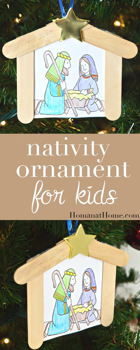 Homan at Home Nativity Crafts For Kids, Nativity Scene Crafts, Ideas Decoracion Navidad, Simple Nativity, Juleverksted For Barn, Christmas Sunday School, Christmas Sunday, Diy Nativity, Christmas Crafts For Toddlers