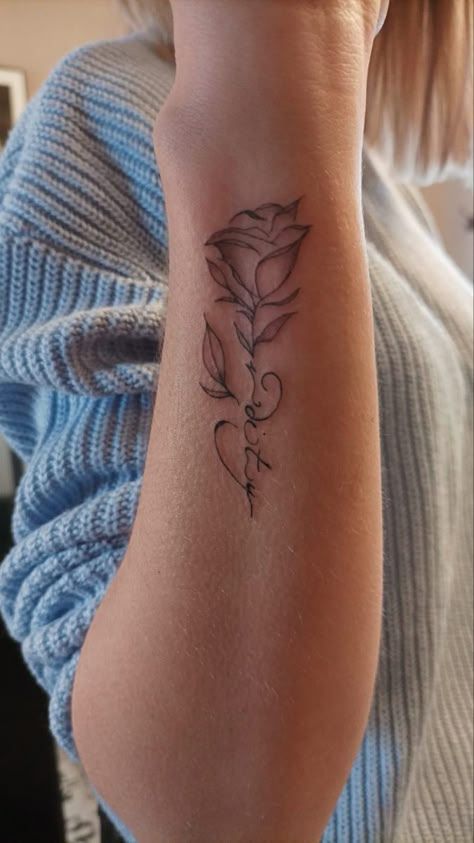 Rose And Wing Tattoo, Beautiful Rose Tattoo, Big Wrist Tattoos For Women Cover Up, Forearm Tats For Women Unique, Female Flower Tattoos, Floral Tattoo On Wrist, Medium Tattoos For Women Arm, Script With Flower Tattoo, Mom Handwriting Tattoo Ideas