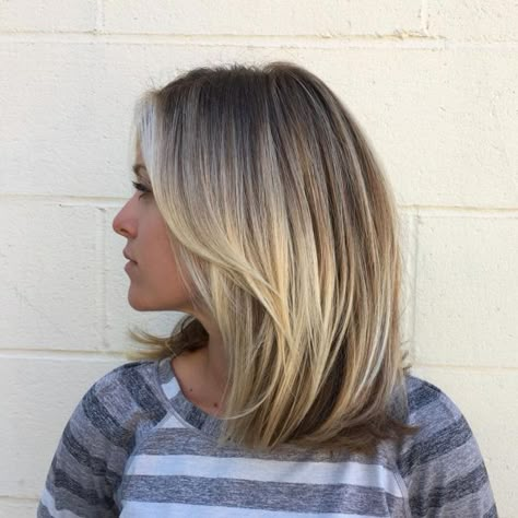 Blonde Textured Cut For Medium Length Hair Simply Hairstyle, Long Bob Hairstyles Blonde, Blonde Balayage Bob, Balayage Bob, Bobs For Thin Hair, Blond Balayage, Medium Layered Haircuts, Lob Haircut, Lob Hairstyle