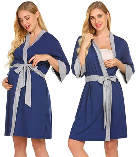 Maternity Nightgown, Nursing Robe, Nursing Gown, Nursing Nightgown, Maternity Sleepwear, Breastfeeding Dress, Maternity Pajamas, Night Dress For Women, Maternity Gowns