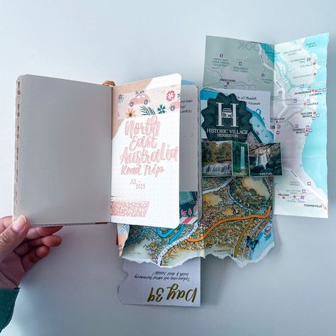 A Minimalist Guide To Travel Journaling Supplies & Journaling On The Go | Archer and Olive Journal Essentials, My Travel Journal, Minimal Stationery, Travel Journaling, How To Journal, Folded Maps, Small Doodle, Grid Journals, Journaling Supplies