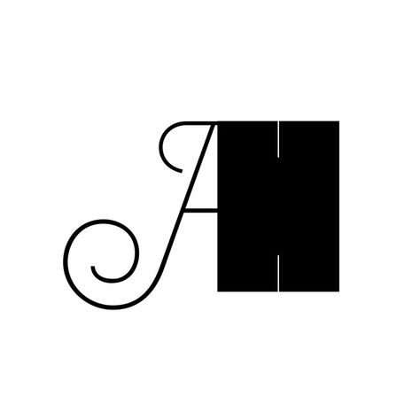 AH monogram designed by Nowhere Famous. Ah Monogram, Monogram Design, Letter Logo, Logo Design Inspiration, Architecture Model, Letterpress, Alphabet, Portfolio, Typography