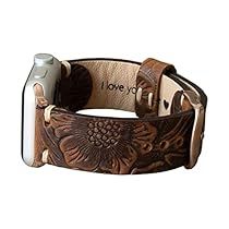 Apple Watch Band Women, Custom Apple Watch Bands, Apple Watch Bands Women, Cowgirl Accessories, Apple Band, Bracelet Apple Watch, Apple Watch Bands Leather, Leather Floral, Iphone Accessories