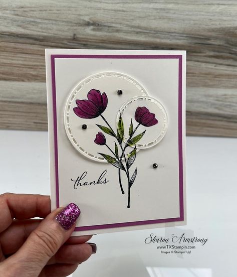 Spotlight On Nature: DIY 4 Cards That Are Bloomin’ Beautiful Thank U Cards, Sympathy Thank You Cards, Designer Paper Cards, Stampin Up Birthday Cards, Homemade Birthday Cards, Nature Card, Floral Image, Fancy Fold Cards, Friendship Cards