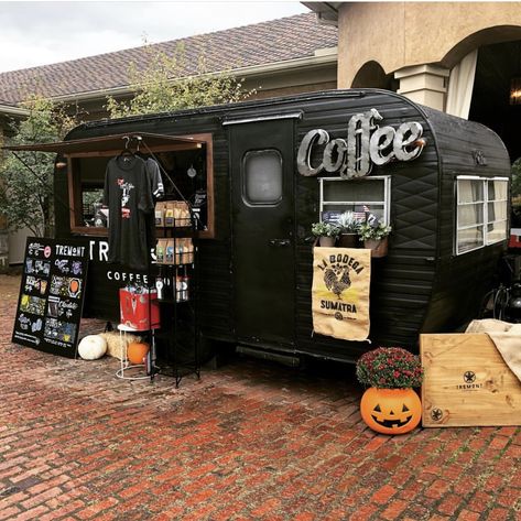 Tremont Coffee mobile trailer Coffee Shack Ideas, Mobile Bakery Interior, Camper Coffee Shop, Coffee Mobile Cart, Diy Coffee Trailer, Coffee Trailer Ideas, Coffee Truck Design, Coffee Truck Interior, Food Truck Coffee Shop