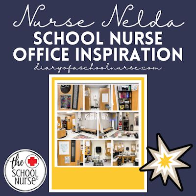 How to decorate a school nurse office? Use Nurse Nelda's middle school nurse's office for decoration inspiration. Amazon purchasing links included. School Nurse Office Door, School Nurse Office Decorations, Nurse Office Decor, Office Decor Inspiration, School Nurse Office, Nurse School, Dr Seuss Books, Office Tour, Office Pictures