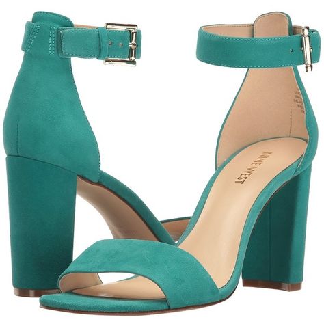 Nine West Nora (Dark Turquoise Suede) Women's Shoes (260.015 COP) ❤ liked on Polyvore featuring shoes, wrap shoes, nine west shoes, suede shoes, block heel shoes and synthetic shoes Branded Heels, Turquoise Heels, Turquoise Shoes, Teal Heels, Suede Shoes Women, Cute High Heels, Wrap Shoes, Spanish Wedding, Block Sandals