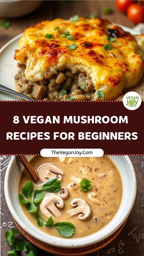 Savor the earth's bounty with 8 mouthwatering vegan mushroom recipes Trumpet Mushrooms Recipe Vegan, Vegan Portobello Mushroom Recipes, Vegan Mushroom Recipes, Cake Mushroom, Portabella Mushrooms Recipes, Mushroom Recipes Vegan, Mushroom Dishes, Ube Recipes, Portobello Mushroom Recipes