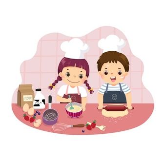 Premium Vector | Happy cute little kid boy and girl do chores cleaning floor Cartoon Siblings, Baking Together, Kitchen Cartoon, Phone Wallpaper Boho, Hobbies For Kids, Kids Vector, Family Cartoon, Cooking With Kids, Kids Boxing