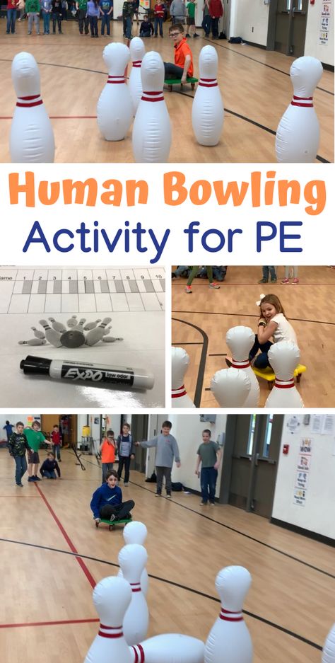 Human Bowling, Primary School Activities, Nursery School Activities, Teamwork Activities, Elementary School Activities, Activities Elementary, Elementary Physical Education, Elementary Pe, Physical Education Lessons