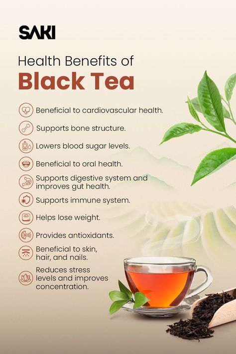 Health Benefits of Black Tea Soursop Leaves Tea Benefits, Benefits Of Black Tea, Black Tea Benefits, Clinic Poster, Tea Facts, Smart Logo, House Spa, Real Food Diet, English Knowledge