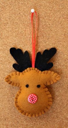 8 More Felt Christmas Ornaments – Felting Juleverksted For Barn, Felt Crafts Christmas, Felt Ideas, Christmas Felt, Felt Christmas Decorations, Reindeer Ornaments, Felt Decorations, Felt Christmas Ornaments, Christmas Sewing