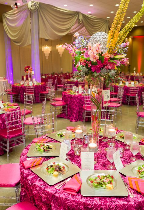 Fuscia Wedding, Buffet Table Wedding Receptions, Hot Pink Decor, Reception Buffet, Fuschia Wedding, Pink Wedding Receptions, Buffet Wedding Reception, Hot Pink Wedding, Baby Pink Wedding