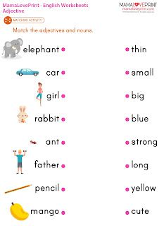 Adjective List, Grade 1 English Worksheets, List Of Adjectives, Writing Exercise, Grammar Questions, Possessive Adjectives, Adjective Worksheet, Kindergarten Colors, Describing Words