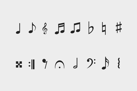 16 Music Notation Icons by creativevip on Envato Elements Music Tones, Music Doodle, Music Notation, Waves Icon, Icon Sets, Music Tattoo, Music Sound, Music Logo, Script Type