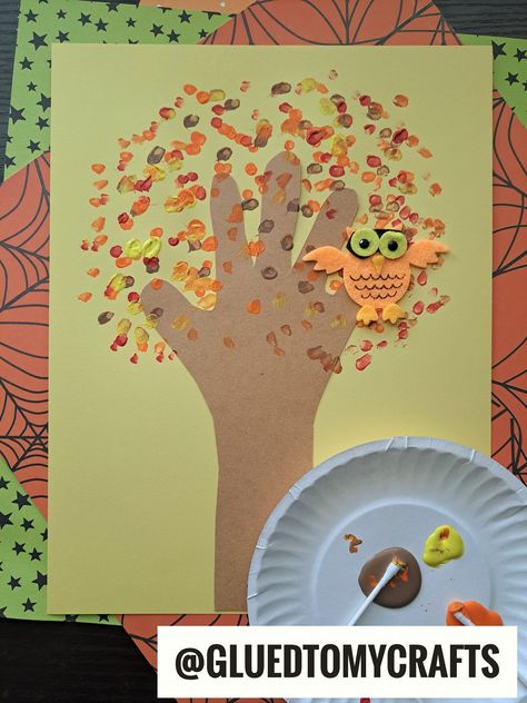 Q-tip paint fall tree 💛🌳🤎😍🧡 - Glued to My Crafts Q Tip Painting, Fall Tree, School Bulletin Boards, Q Tip, Autumn Art, Elementary Art, Autumn Trees, Fall Crafts, Toddler Activities