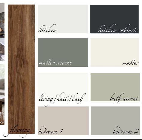 Interior Wood Paint Colours, Modern Farmhouse Living Room Paint Color Sherwin Williams, Flooring Colours Color Schemes, Rustic Modern Farmhouse Living Room Color Schemes, Rustic Modern Color Scheme, Home Color Schemes Interior Neutral, Modern Transitional Color Palette, Modern Traditional Paint Scheme, Modern Farmhouse Color Pallet