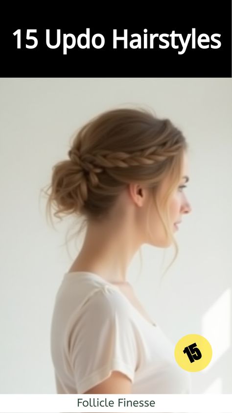 Updo Hairstyles,Woman with elaborate braided updo Easy Braid Updo, Cornrow Hairstyles For School, Grey Bob Hairstyles, Sparkly Hair Accessories, Braid Updo, Diy Prom, Easy Updo, Easy Updo Hairstyles, Simple Prom Hair