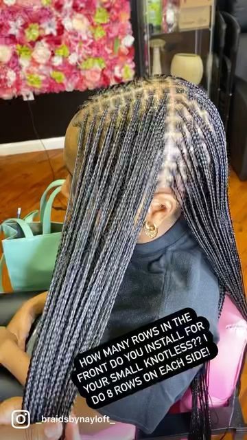 Braids Pattern, Small Knotless Braids, Small Knotless, Hair Braid Patterns, Small Box Braids, Colored Braids, Long Box Braids, Box Braids Hairstyles For Black Women, Braided Cornrow Hairstyles