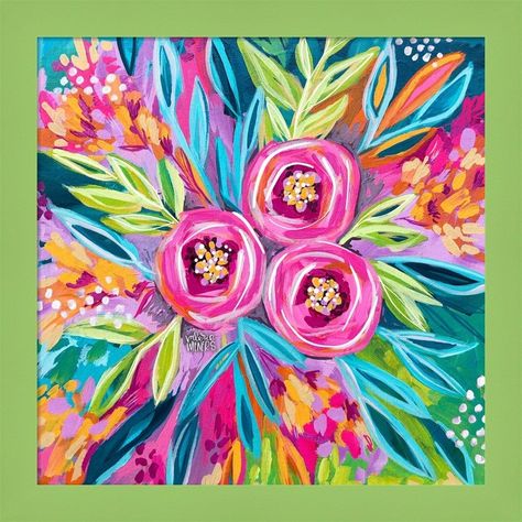 Mini Canvases, Paint Nite, Flower Abstract, Paint Night, Flower Inspiration, Art Print Display, Paint And Sip, Artwork Display, Floral Prints Art