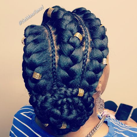 5 Big Braids Black Women, Big Cornrow Hairstyles Goddess Braids, Goddess Braids Big, Jumbo Cornrows Braids For Black Women, Cornrows Goddess Braids, Goddess Cornrows, Braids Big, Jumbo Cornrows, Big Cornrows