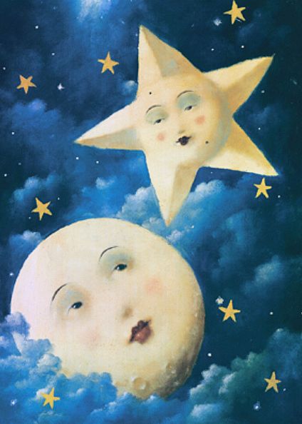 Artist: Stephen Mackey Moon Moon, Old Astrology Illustration, Vintage Moon Art, Stephen Mackey, Moon Madness, Slaap Lekker, Vintage Moon, Paper Moon, Sun Moon Stars