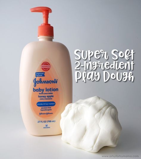 Super Soft 2-Ingredient Play Dough made with Johnson's® Baby Lotion #JohnsonsBeautyHack Easy Play Dough, Kids Play Dough, Kat Haken, Baby Lotion, Kids Discover, Toddler Fun, Science Experiments Kids, Kool Aid, Play Dough