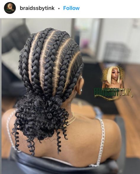 All Back Cornrows Hairstyles Braids Bun, All Back Styles Braids, Black Girls Hairstyles Cornrows, Braids For Black Hair Cornrows, Feed Ins, Braids Ideas, Beautiful Black Hair, Feed In Braids Hairstyles, Faux Locs Hairstyles