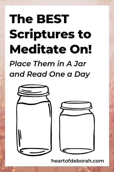 Here are 15 encouraging scriptures to meditate on daily. Include them in your blessings jar to remind you of God's promises! #blessingsjar #proverbs31 #scripture #prayer #encouragement Scripture Jar Ideas, Bible Verse Jar Printable, Bible Verse Jar Diy, Read Me When Bible Verses Jar, Bible Verse Jar Ideas, Prayer Jar Ideas, Best Scriptures, Scripture Jar, Bible Verse Jar