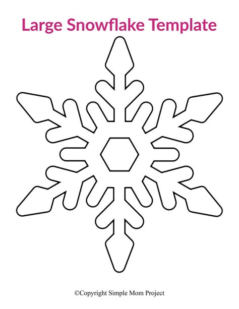 Printable Snowflake Template, Easy Snowflake, Snowflake Coloring Pages, Paper Snowflake Template, Paper Snowflake Patterns, Snowflake Stencil, Snowflake Cutouts, Frozen Snowflake, Snowflake Template