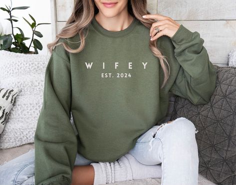 Unique Bridal Shower Gift, Personalized Bridal Gifts, Fiance Sweatshirt, Wife Sweatshirt, Unique Bridal Shower Gifts, Wifey Sweatshirt, Mrs Sweatshirt, Unique Bridal Shower, Pure Happiness