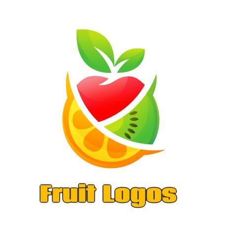 Fmcg Logo, Fruit Logo Design Ideas, Fruit Logo Design, Juice Logo, Candy Logo, Fruit Company, Fruit Logo, Free Logo Templates, Logo Design Free Templates