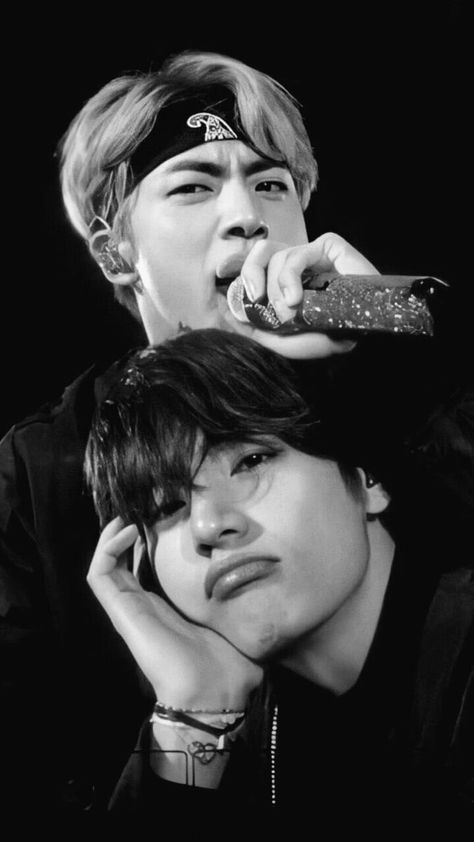 Jin And V Wallpaper, Jin And V, Taejin Bts, V Wallpaper, V And Jin, Bts Backgrounds, Seokjin Bts, Kim Taehyung Wallpaper, I Love Bts