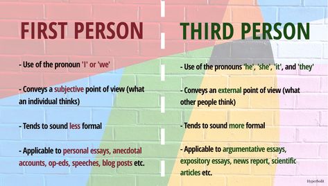 When should you use first person, and when third person? Read this post to find out more about how you can express subjective thoughts without necessarily having to use 'I'! First Person Narrative Writing, First Person Vs Third Person Writing, How To Write In 3rd Person, 3rd Person Writing Tips, Writing In 3rd Person, First Person Writing Tips, Writing In First Person, Book Brainstorming, Book Thoughts