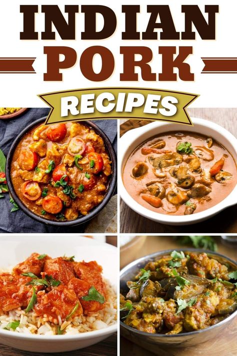 These Indian pork recipes are hearty, filling, and delicious! From curry to vindaloo to pulled pork, these authentic dishes are just too good. African Pork Recipes, Indian Pork Curry, Pork Recipes Indian, Pork Indian Recipes, Pork Curry Recipes Simple, Indian Pork Recipes, Anglo Indian Recipes, Pork Curry Recipes Indian, Curry Pork Recipes