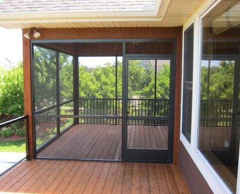 Screen Porch Systems, Screened In Porch Diy, Porch Enclosures, Screened Porch Designs, Screened In Deck, Screen Wall, Wooden Deck, Screen House, Patio Enclosures