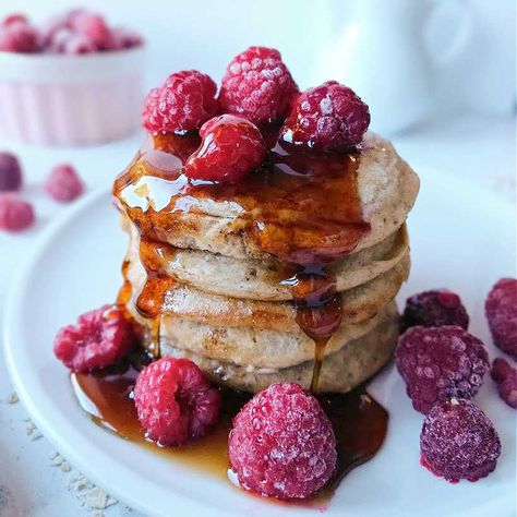 Sugar Free Pancake Recipe, Oat Pancakes Recipe, Recipe For Pancakes, Low Sugar Breakfast, Oat Pancake Recipe, Sugar Free Pancakes, Chocolate Apples, Oat Pancakes, Dairy Free Milk